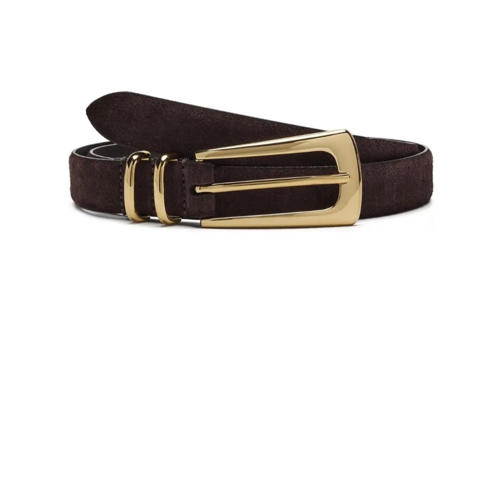 Madewell Suede Elongated Buckle Belt Small